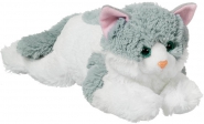 grauweiß Plüschtier Katze 30cm 