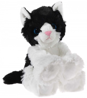 Glitter-Kitty Katzen-Baby schwarz/weiß Plüschtier - 20cm 