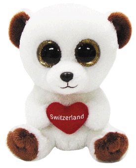 Switzerland - Bär - Beanie Boos - Plüschtier 15cm 