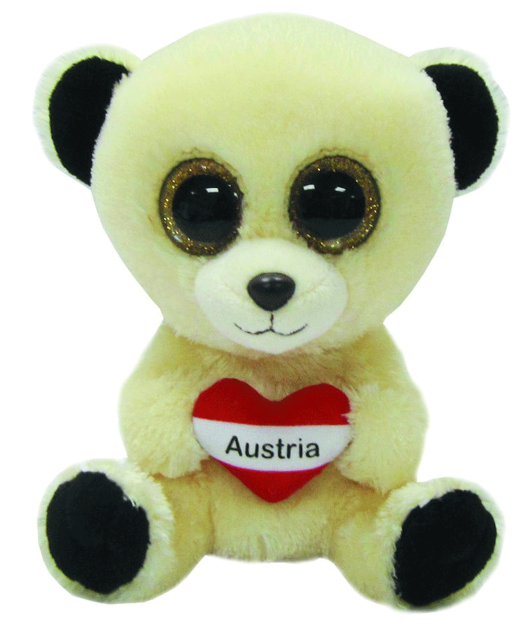 Kuscheltiere Austria Bär Beanie Boos Plüschtier 15cm im